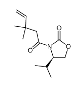 (R)-(-)-3-(3,3-dimethyl-4-pentenoyl)-4-(1-methylethyl)-2-oxazolidinone Structure