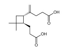 Cyclobutanebutanoic acid, 2-(2-carboxyethyl)-3,3-dimethyl-γ-methylene-, (1S,2R) Structure