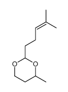 4-methyl-2-(4-methylpent-3-enyl)-1,3-dioxane结构式