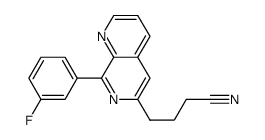 4-[8-(3-fluoro-phenyl)-[1,7]naphthyridin-6-yl]-butyronitrile Structure