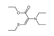 2-Diethylamino-3-ethylmercapto-acrylsaeureethylester Structure