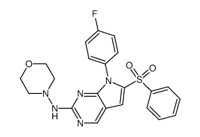 [6-benzenesulfonyl-7-(4-fluorophenyl)-7H-pyrrolo[2,3-d]pyrimidin-2-yl]-(morpholin-4-yl)-amine结构式