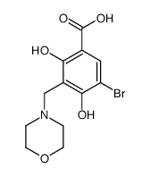5-bromo-2,4-dihydroxy-3-morpholinomethyl-benzoic acid Structure