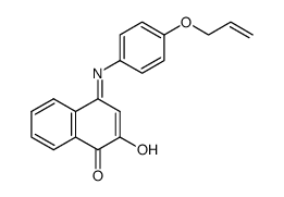 2-Hydroxy-4-<4-allyloxy-phenylimino>-naphthochinon-(1,4)结构式