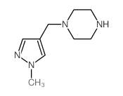 1-[(1-methyl-1H-pyrazol-4-yl)methyl]piperazine(SALTDATA: FREE) Structure