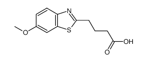 4-(6-methoxy-benzothiazol-2-yl)-butyric acid结构式