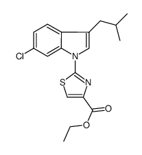 ethyl 2-[6-chloro-3-(2-methylpropyl)-1H-indol-1-yl]-1,3-thiazole-4-carboxylate Structure