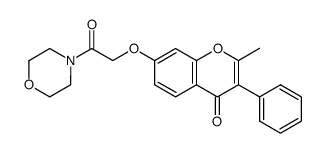 4-[(2-methyl-4-oxo-3-phenyl-4H-chromen-7-yloxy)-acetyl]-morpholine Structure