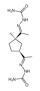 1r-methyl-1,3t-bis-(1-semicarbazono-ethyl)-cyclopentane结构式