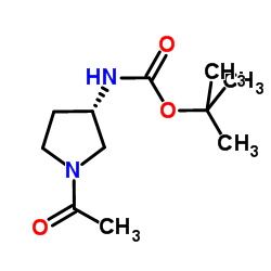 2-Methyl-2-propanyl [(3S)-1-acetyl-3-pyrrolidinyl]carbamate picture