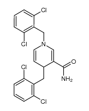 1,4-bis(2,6-dichlorobenzyl)-1,4-dihydropyridine-3-carboxamide Structure