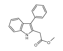 (3-phenyl-1H-indol-2-yl)acetic acid methyl ester结构式