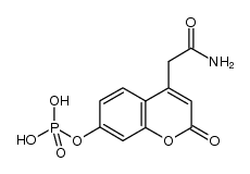 4-(2-amino-2-oxoethyl)-2-oxo-2H-chromen-7-yl dihydrogen phosphate Structure