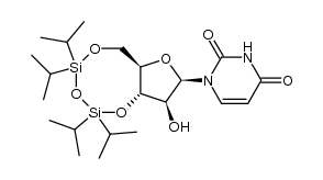 5',3'-O-(tetraisopropyldisiloxane-1,3-di-yl)-1-β-D-arabinofuranosyl-uracil Structure