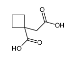 1-(carboxymethyl)cyclobutane-1-carboxylic acid Structure