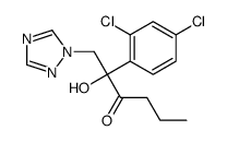 2-(2,4-dichlorophenyl)-2-hydroxy-1-(1,2,4-triazol-1-yl)hexan-3-one结构式