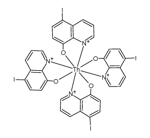tetrakis(5-iodo-8-quinolinolato)thorium(IV) Structure