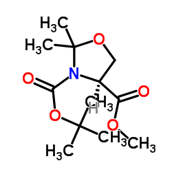 3-O-tert-butyl 4-O-methyl (4S)-2,2-dimethyl-1,3-oxazolidine-3,4-dicarboxylate Structure