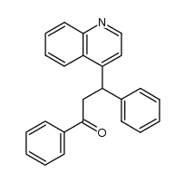 1,3-diphenyl-3-(quinolin-4-yl)propan-1-one结构式