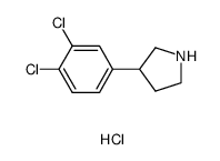 3-(3,4-dichlorophenyl)pyrrolidine hydrochloride Structure