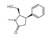 (+/-)-(4R*,5R*)-5-(hydroxymethyl)-1-methyl-4-phenylpyrrolidin-2-one Structure