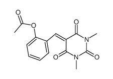 5-(2'-acetoxybenzylidene)-1,3-dimethylbarbituric acid结构式