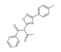 1-phenyl-2-(3-(p-tolyl)-1,2,4-oxadiazol-5-yl)butane-1,3-dione Structure