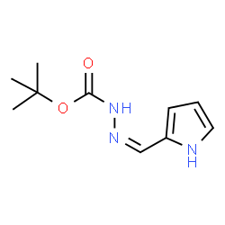 Hydrazinecarboxylic acid, (1H-pyrrol-2-ylmethylene)-, 1,1-dimethylethyl ester Structure
