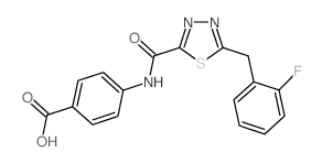 4-({[5-(2-Fluorobenzyl)-1,3,4-thiadiazol-2-yl]-carbonyl}amino)benzoic acid picture