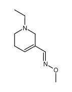 1-ethyl-1,2,5,6-tetrahydropyridine-3-carboxaldehyde-O-methyloxime Structure