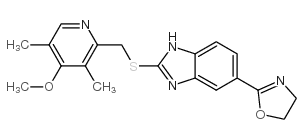 2-[(4-methoxy-3,5-dimethyl-2-pyridinyl)-methylthio]-5-(oxazolin-2-yl)-benzimidazole Structure