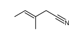 (E)-3-methyl-3-pentenenitrile结构式