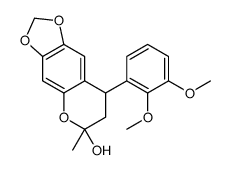 8-(2,3-dimethoxyphenyl)-6-methyl-7,8-dihydro-[1,3]dioxolo[4,5-g]chromen-6-ol结构式