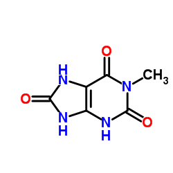 1-Methyl(2,4,5,6-13C4,1,3,9-15N3)-7,9-dihydro-1H-purine-2,6,8(3H)-trione结构式