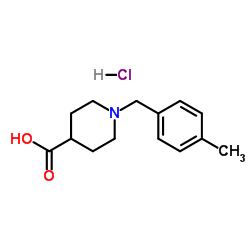 1-(4-Methylbenzyl)-4-piperidinecarboxylic acid hydrochloride (1:1)结构式