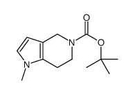 tert-Butyl 6,7-dihydro-1-Methyl-1H-pyrrolo[3,2-c]pyridine-5(4H)-carboxylate结构式