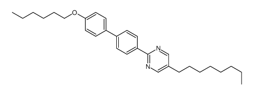 2-[4-(4-hexoxyphenyl)phenyl]-5-octylpyrimidine结构式
