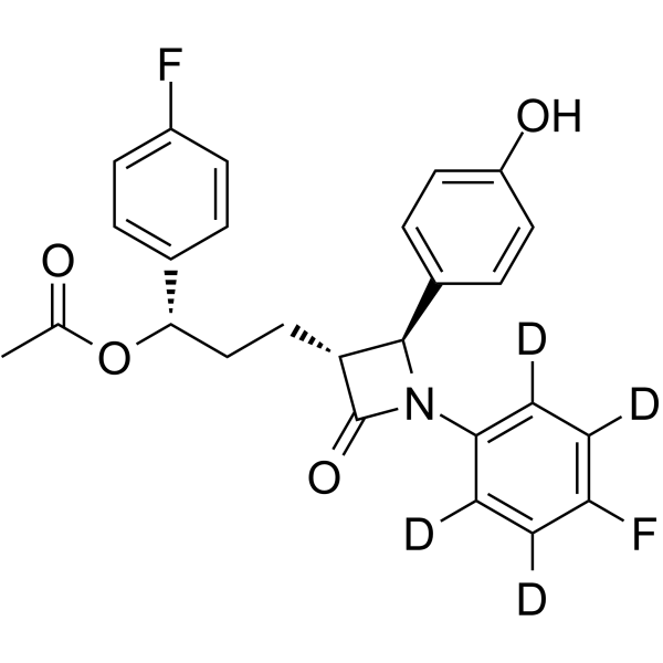 3-O-Acetyl Ezetimibe-d4 Structure