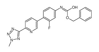 N-[3-Fluoro-4-[6-(2-methyl-2H-tetrazol-5-yl)-3-pyridinyl]phenyl]carbamic acid phenylmethyl ester Structure