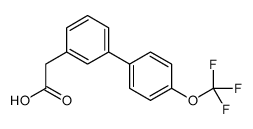 {3-[4-(Trifluoromethoxy)phenyl]phenyl}acetic acid structure