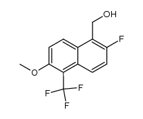 2-fluoro-1-(hydroxymethyl)-6-methoxy-5-(trifluoromethyl)naphthalene结构式