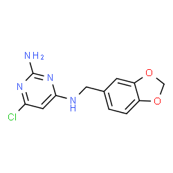 N4-BENZO[1,3]DIOXOL-5-YLMETHYL-6-CHLORO-PYRIMIDINE-2,4-DIAMINE Structure