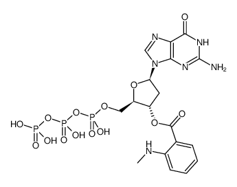 2'-deoxy-3'-O-(N-methylanthraniloyl)guanosine 5'-tiphosphate结构式