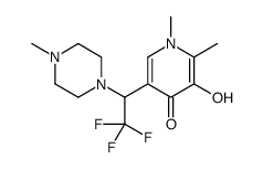 3-hydroxy-1,2-dimethyl-5-[2,2,2-trifluoro-1-(4-methylpiperazin-1-yl)ethyl]pyridin-4-one Structure