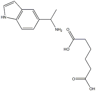 1-(1H-吲哚-5-基)-乙胺己二酸结构式