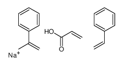 sodium,prop-2-enoic acid,prop-1-en-2-ylbenzene,styrene Structure