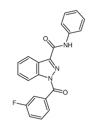 1-(3-fluorobenzoyl)-1H-indazole-3-carboxylic acid phenylamide结构式