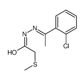 N-[(E)-1-(2-chlorophenyl)ethylideneamino]-2-methylsulfanylacetamide结构式