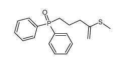 5-(diphenylphosphinoyl)-2-(methylthio)-1-pentene Structure