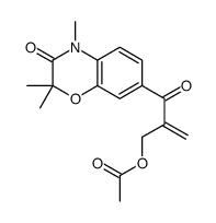 2-(2,2,4-trimethyl-3-oxo-1,4-benzoxazine-7-carbonyl)prop-2-enyl acetate结构式